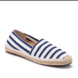 Vionic Valeri navy stripe espadrille